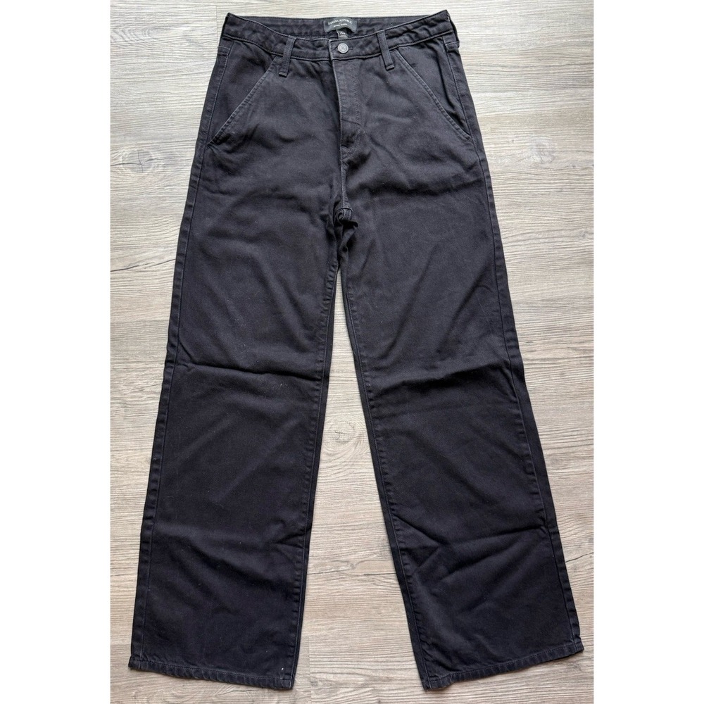 Banana Republic Black Jeans Womens Size 8 29 Straight Leg Mid Rise Denim